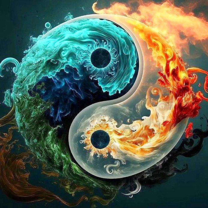 Diamond Painting Set Tai Chi Sunflower Full Square Round Mosaic Embroidery Yin Yang Landscape Home Decor