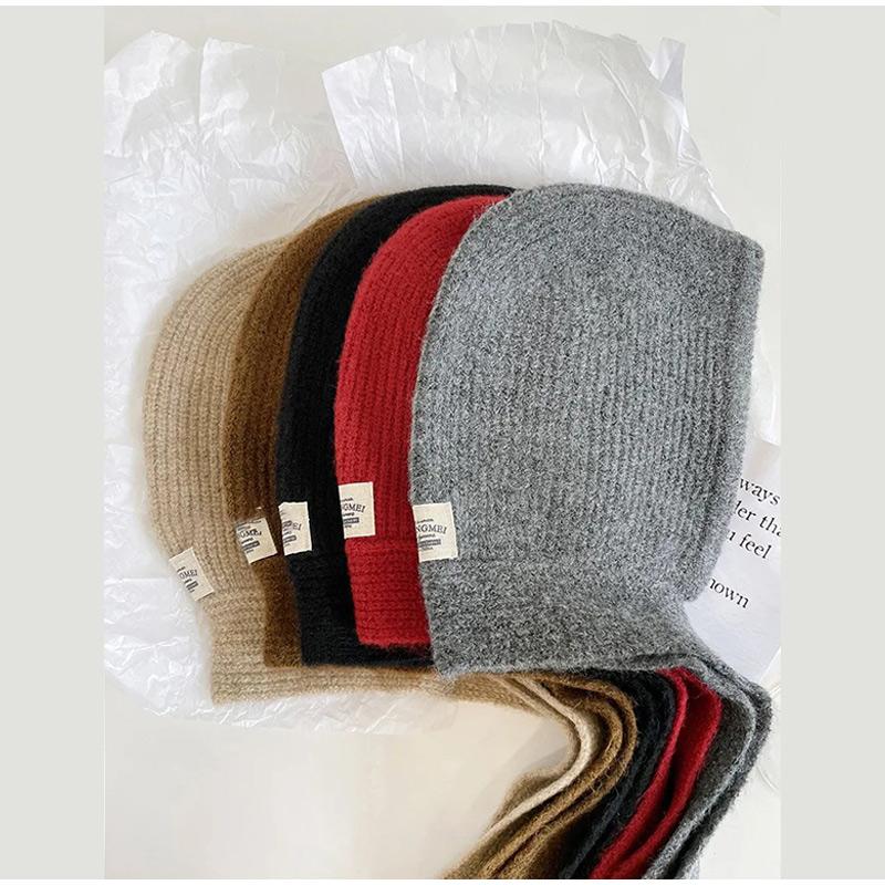 Autumn And Winter Balaclava Hat Children, Scarf One-Piece Hooded Shawl With Woolen Hat For Warmth, Ear Protection, And Neck Scarf