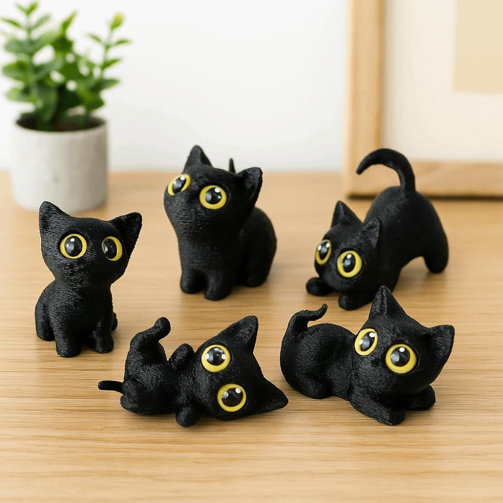 Handicraft 3D Printed Cats Figurines Toys PLA Kitten Micro Landscape Crafts  Children Girls Boys