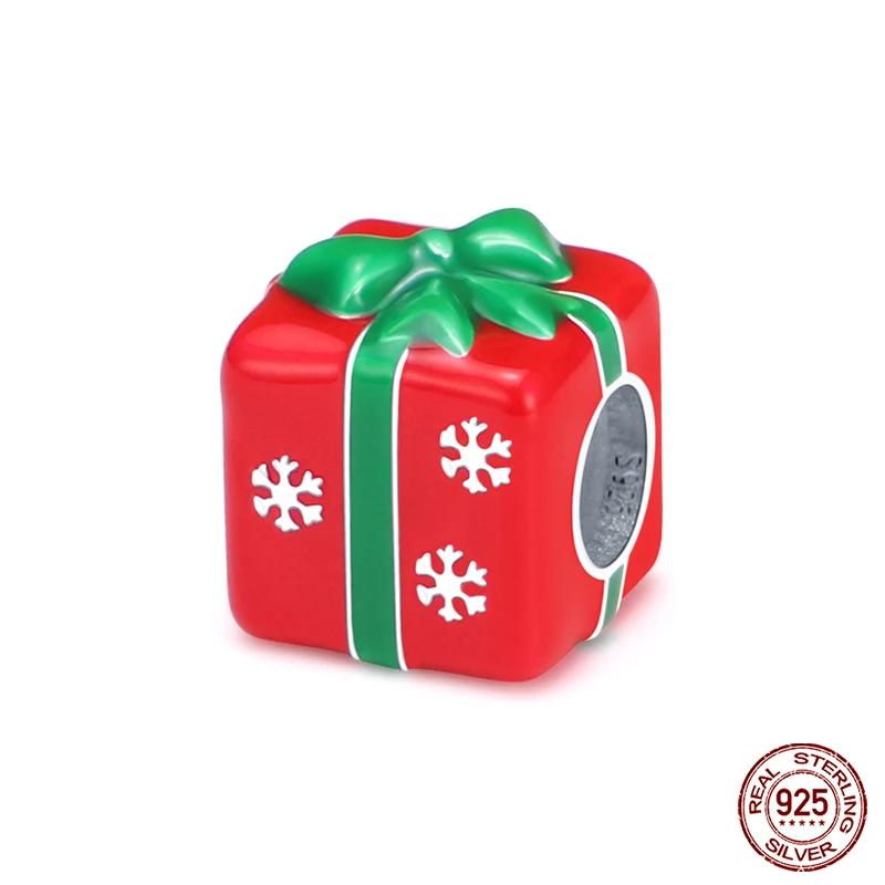 Lucky Snowflake Charm Bead Charms Compatible With 3mm Authentic Bracelets Copper Glitter Christmas Tree Crystal Ball Penguins Charm Bead Charms