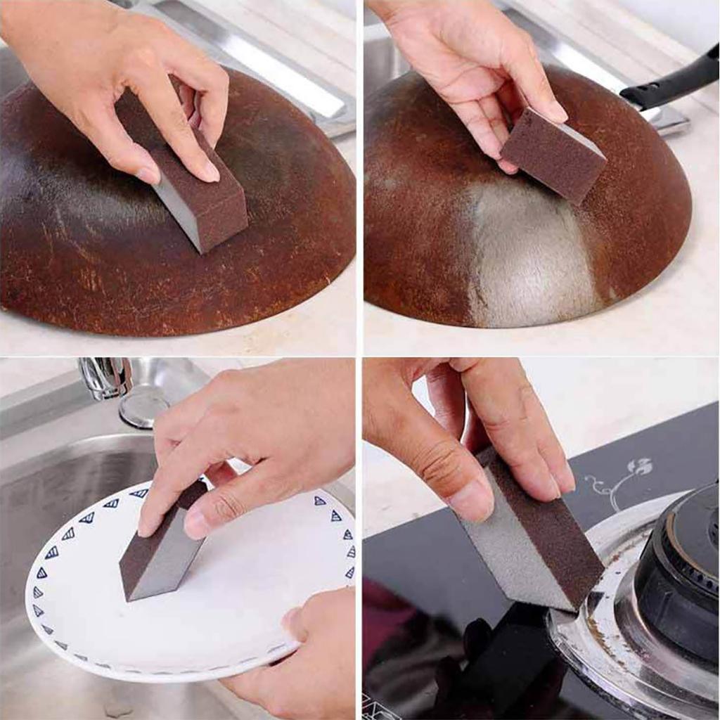 Kitchen Nano Emery Clean Rub Pot  Focal Stains Sponge Removing Tool