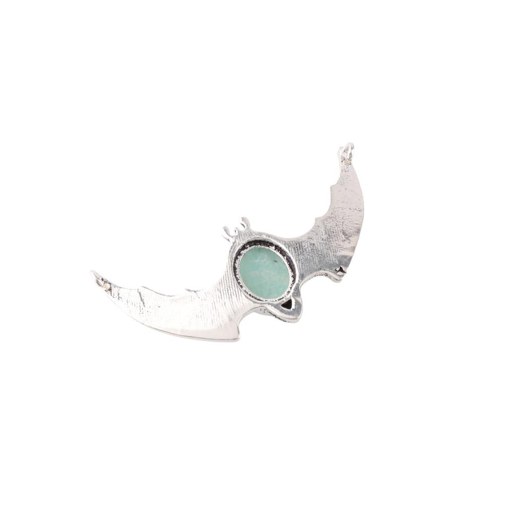 Natural Amazonite Gemstone 925 Sterling Silver Jewelry Pendant 1" Gift for Wife CP-33-36