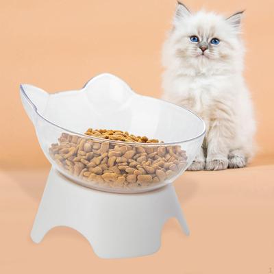 15° Inclined Raised Cat Bowls Feeder Non- Water Bowl for Small Medium Puppy Kittens