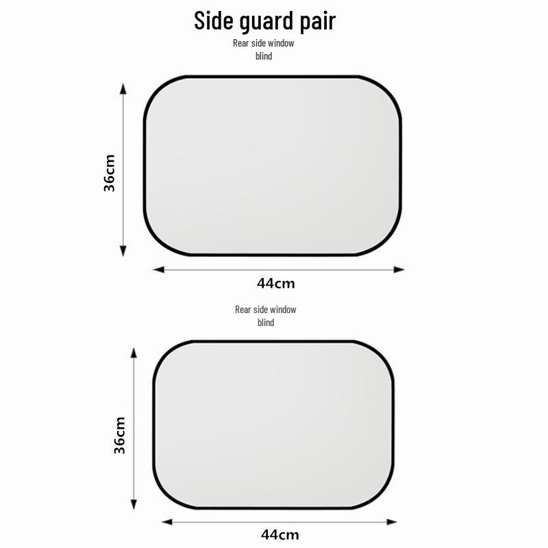 6-Piece Car Sunshade Set: Silver Coated Heat Insulation for Windshield, Side, & Rear Windows