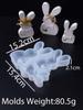3D Heart Rabbit Silicone Mold DIY Easter Bunny Ornaments Crafts Making Aromath Soap Plaster Resin Casting Molds Home Dec Supplie