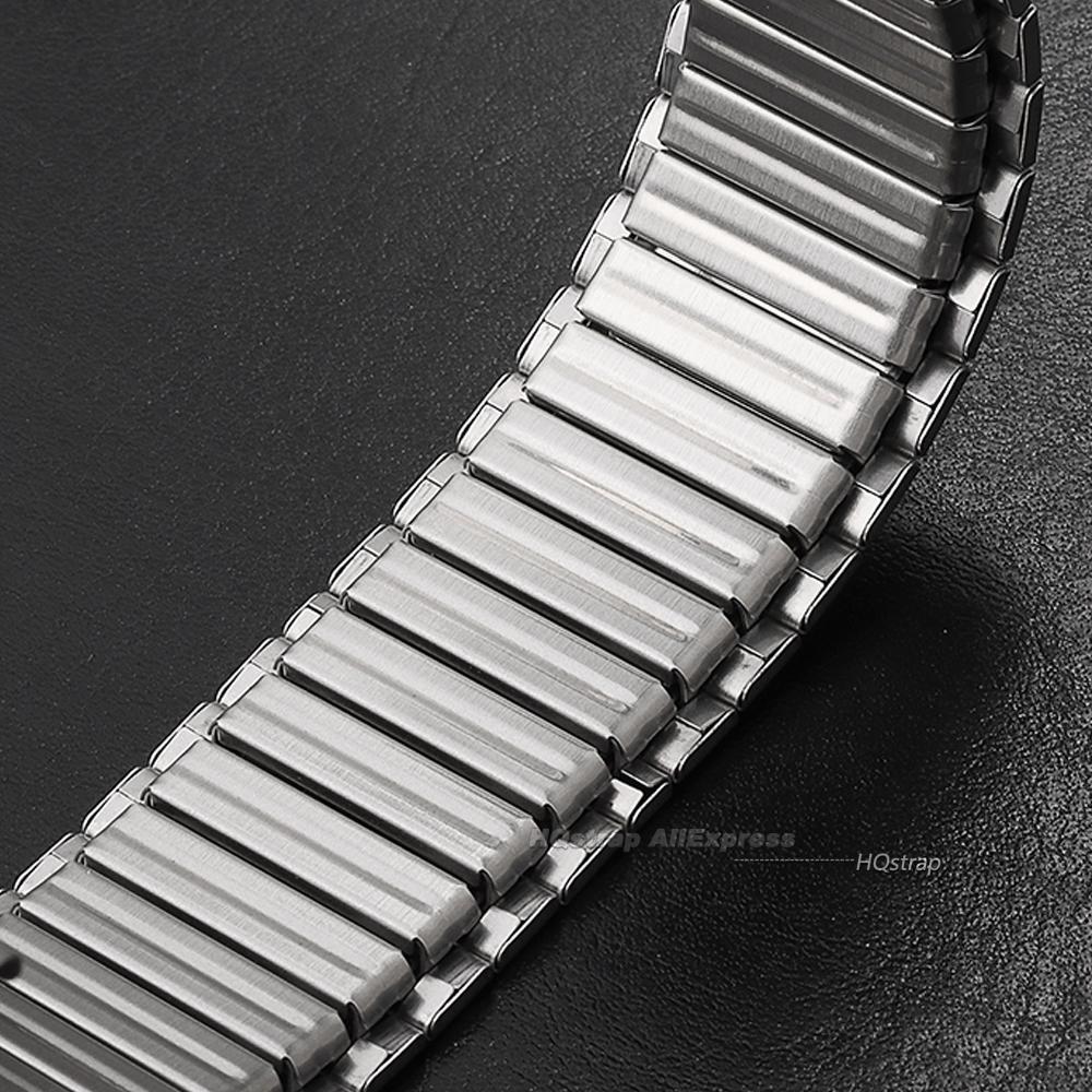 No Gap Elastic Steel Straps for Samsung Galaxy Watch Ultra 47mm Bracelet for Galaxy Watch 7 47mm Expansion Stainless Steel Band