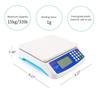 30Kg/1g High Precision Digital Kitchen Scale Battery Electronic Food Scale with LCD Display Food Balance Measuring Weight Scale for Cooking Baking
