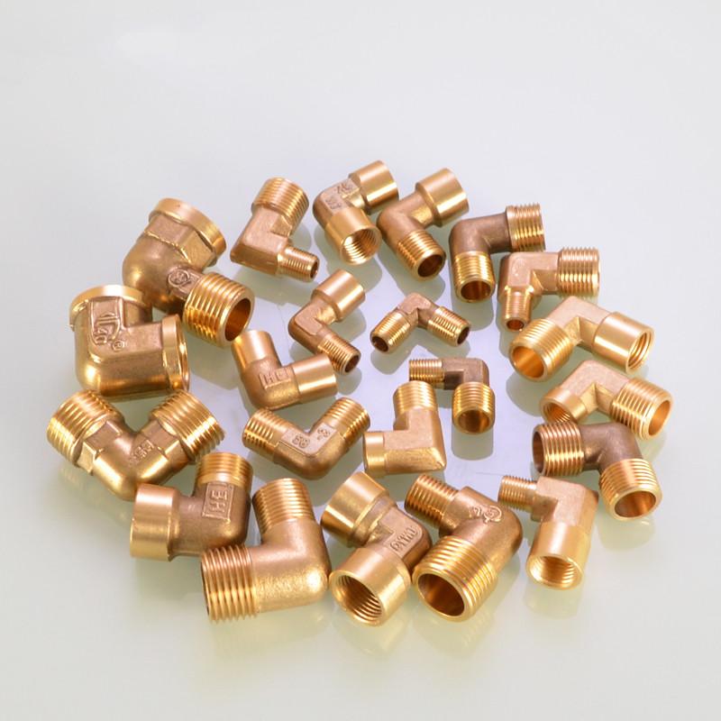 1/8" 1/4" 3/8" 1/2" 3/4" 1" Innengewinde x Außengewinde 90 Grad Messing Winkelstück Rohrfitting Verbinder Kupplung Für Wasser Kraftstoff Kupfer Adapter