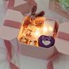 1pc Gift Boxes with Double-opening Gift Lids Octagonal Gift Box Treat Boxes with Ribbon Party Favor Boxes Folding Packaging Box Proposal Gift Wrap Box