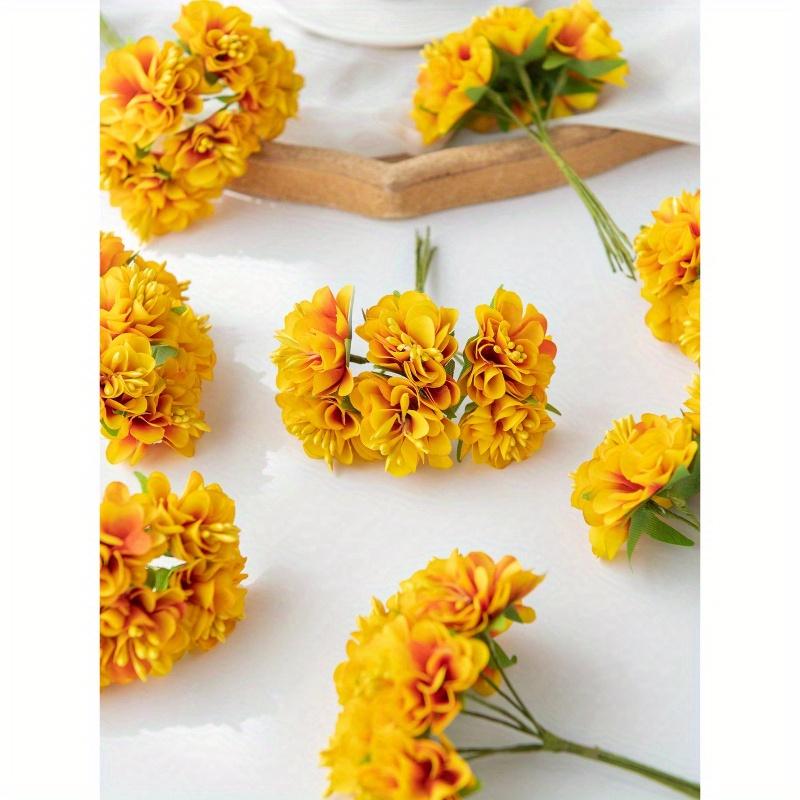 1 Bouquet (6 Heads) Artificial Carnation Floweressories Home Wedding Decoration Bride Wrist Flower Chest Flower Headflower Material New Year
