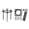 Foldable steel lighting pole, 3 meters, diameter 60mm