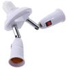 One To Two Light Socket Adapter with Switch Lamp Adapter for E26/27 Screw Port Lamps