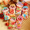 6pcs Gilded Lucky Money Bag Solid HongBao Creative Cartoon Snake  Red Envelope  2025 Year