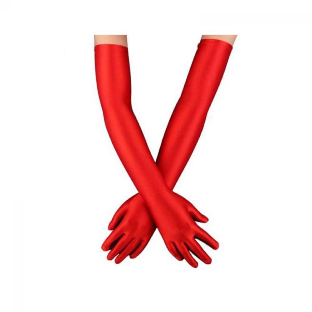 

Fashion Bridal Evening Party Opera Gloves Long Prom Costume Satin