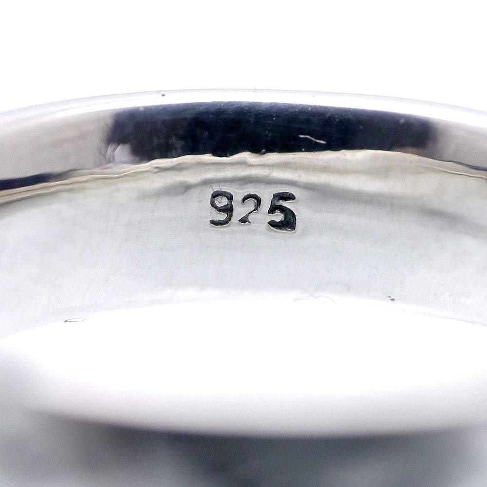 925 Silver Turquoise Kokopelli Ring C6 Free Size Flat Square Ring [Silver One] Men's