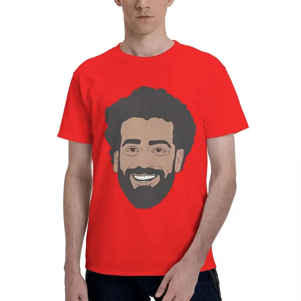 Mohamed Salah Mo Salah Football Soccer 100% Cotton Casual Breathable Confortable Tops Mens Designer Clothes Men s Shirt L