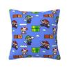Marios  Game Cartoon Pillow Case Cushion Cover Creative Polyester Decor Pillowcase for Seat 18"