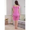 Summer Women's Sexy Pajamas Set for Sleeping Perspective Ice Silk Satin Sleepwear Attractive Thin Home Clothes Big Size