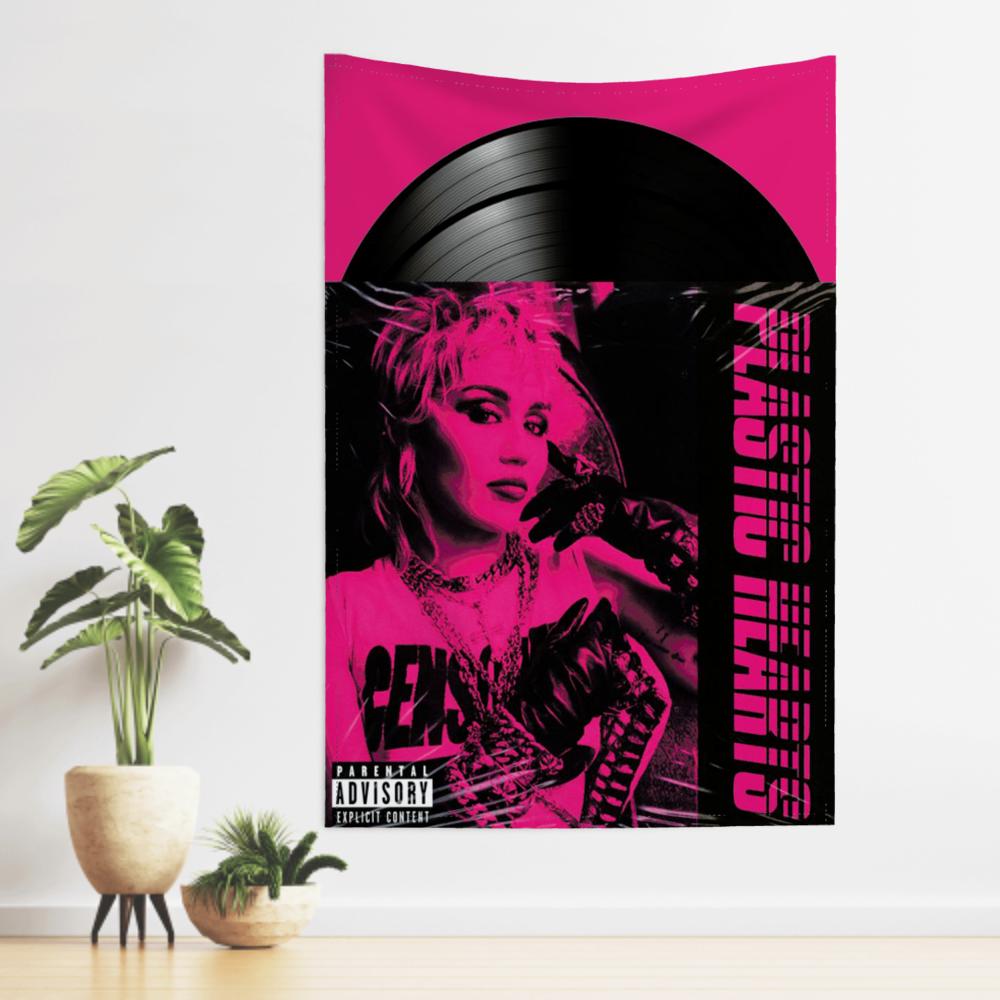 Us Singer Miley Tapestry Room Decor Cyrus Wall Cloth Party Hanging Background Room Decor Baby Room