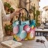 Cute Easter Egg Printed Tote Bag Casual Reusable Shopping Handbag for Daily Use
