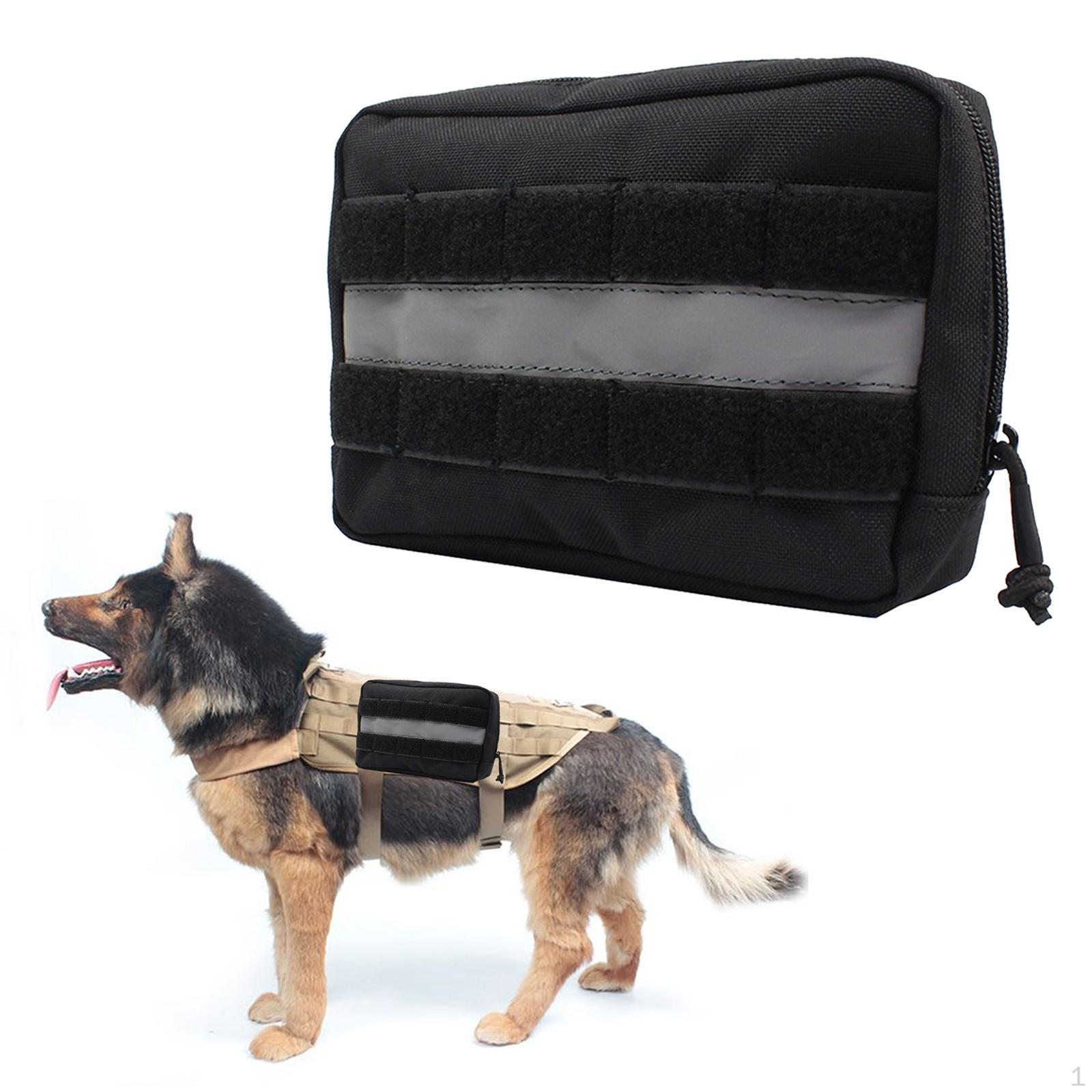 Dog -Hound Harness Saddle Bag Backpack Training Travel Camping Hiking Medium and Large Dogs black