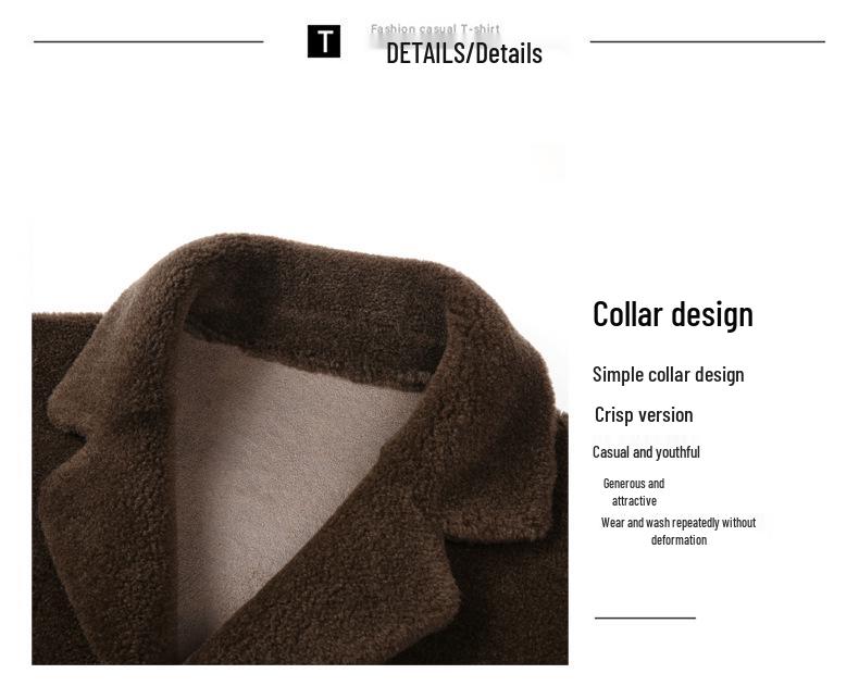 Men's Double-Sided Fur Coat - 2025 Winter Fashion for Middle-Aged Casual Wear