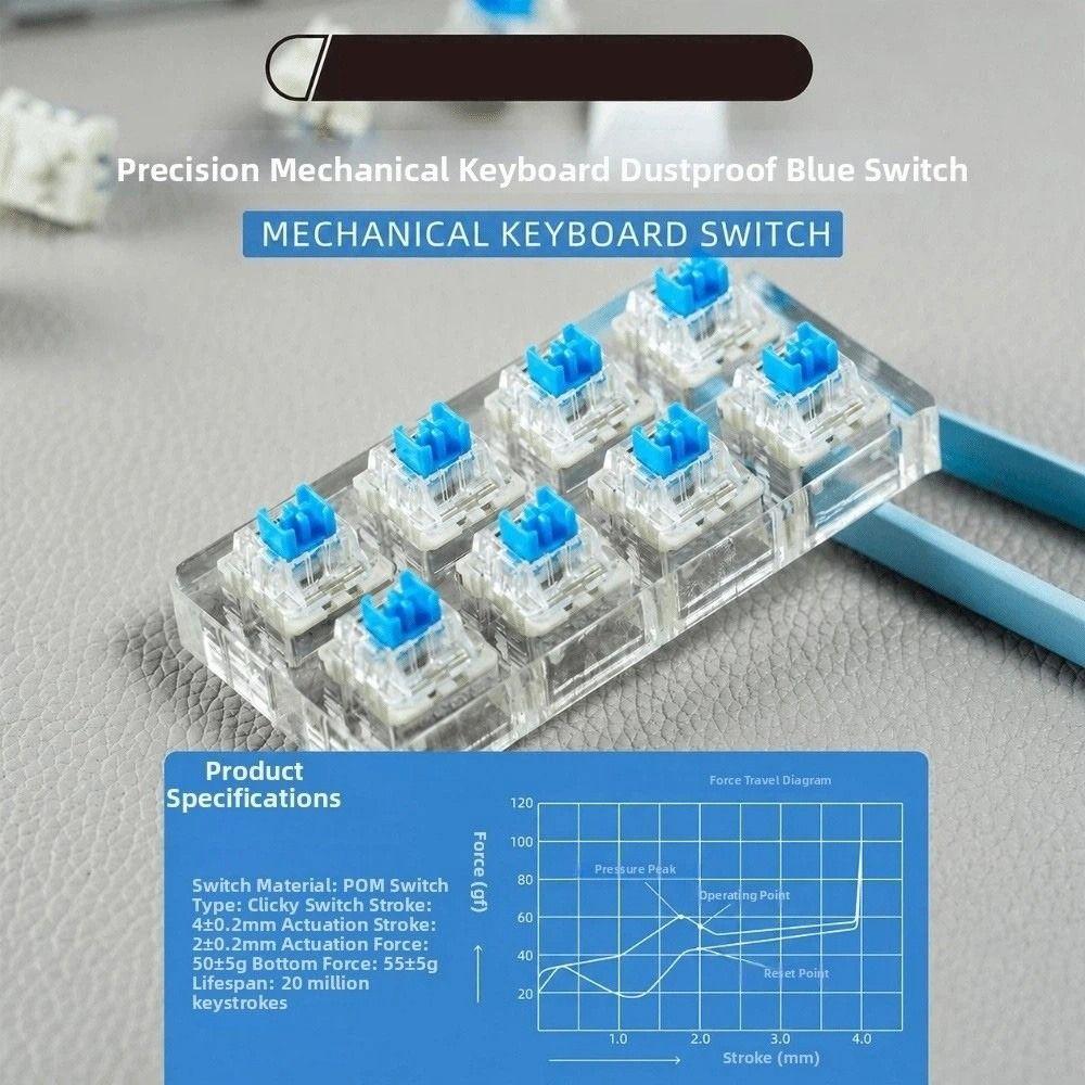 10Pcs Dust-proof 3 Pin Tactile Switches Mini Keyboard Switch Replacement Axis Shaft Switch PC