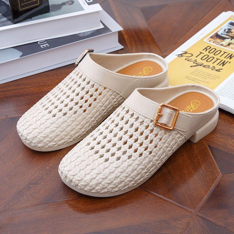 Baotou Half Slippers Top Selling Women's Slippers Home Anti Slip Soft Bottom Breathable New Sandals Women's Outerwear