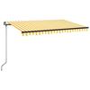 Exclusive House - Manual Retractable Awning 450x350 Cm Yellow and White