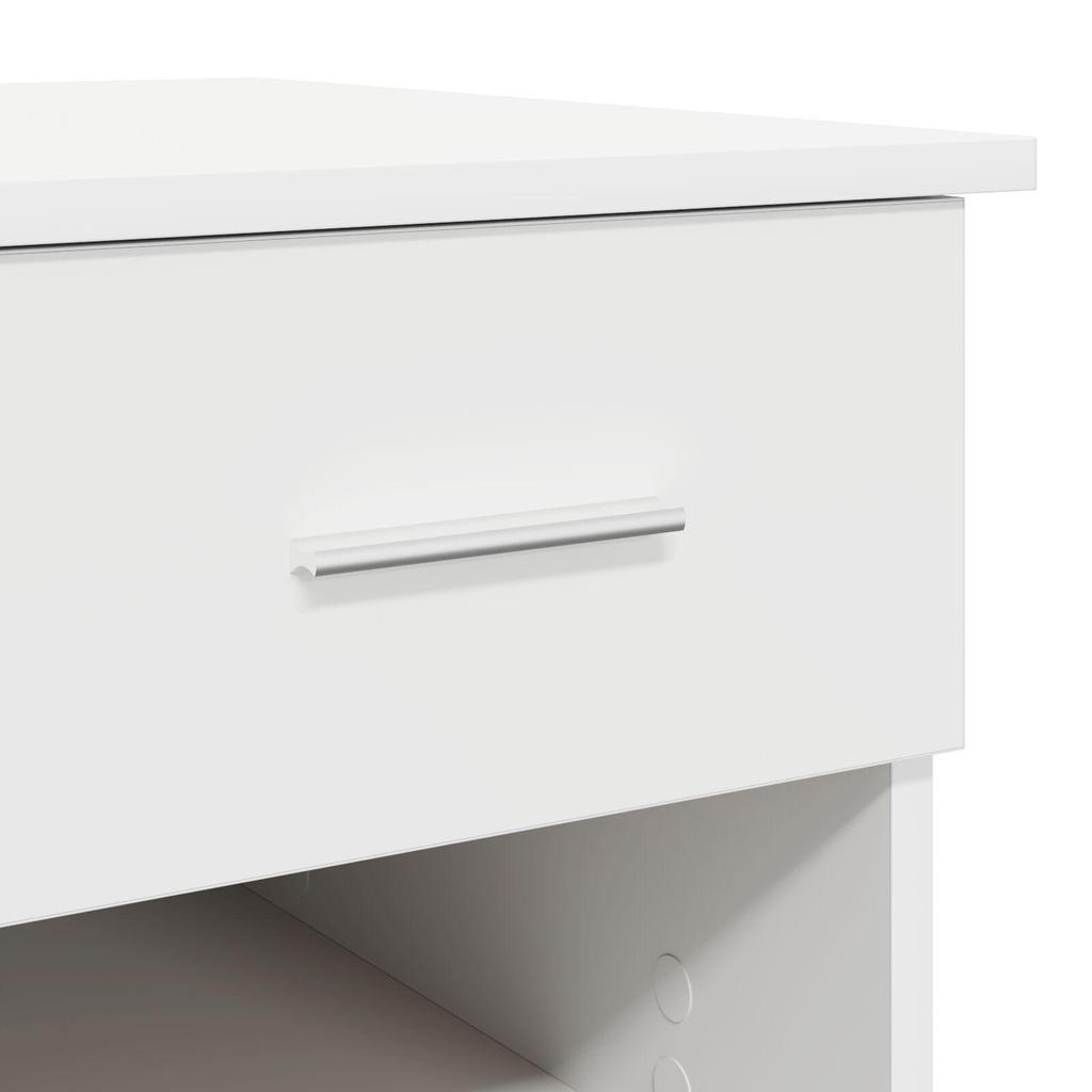 Minimalist White Computer Desk with Drawer Storage Compartments, Suitable for Living Rooms and Studies, Dimensions 90x49.5x75 Cm
