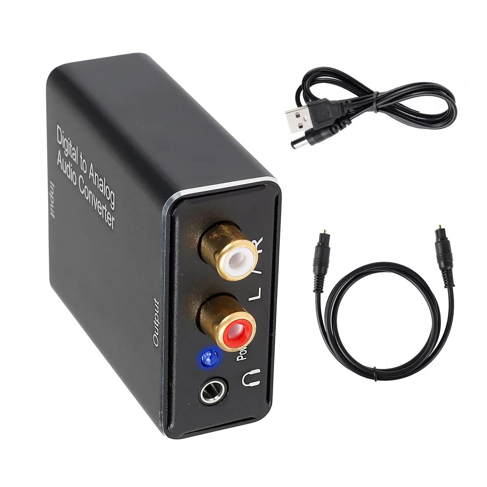 

Digital Coaxial Optical to Analog 3.5mm Headphone Jack Converter Optical Audio Adapter for Toslink RCA