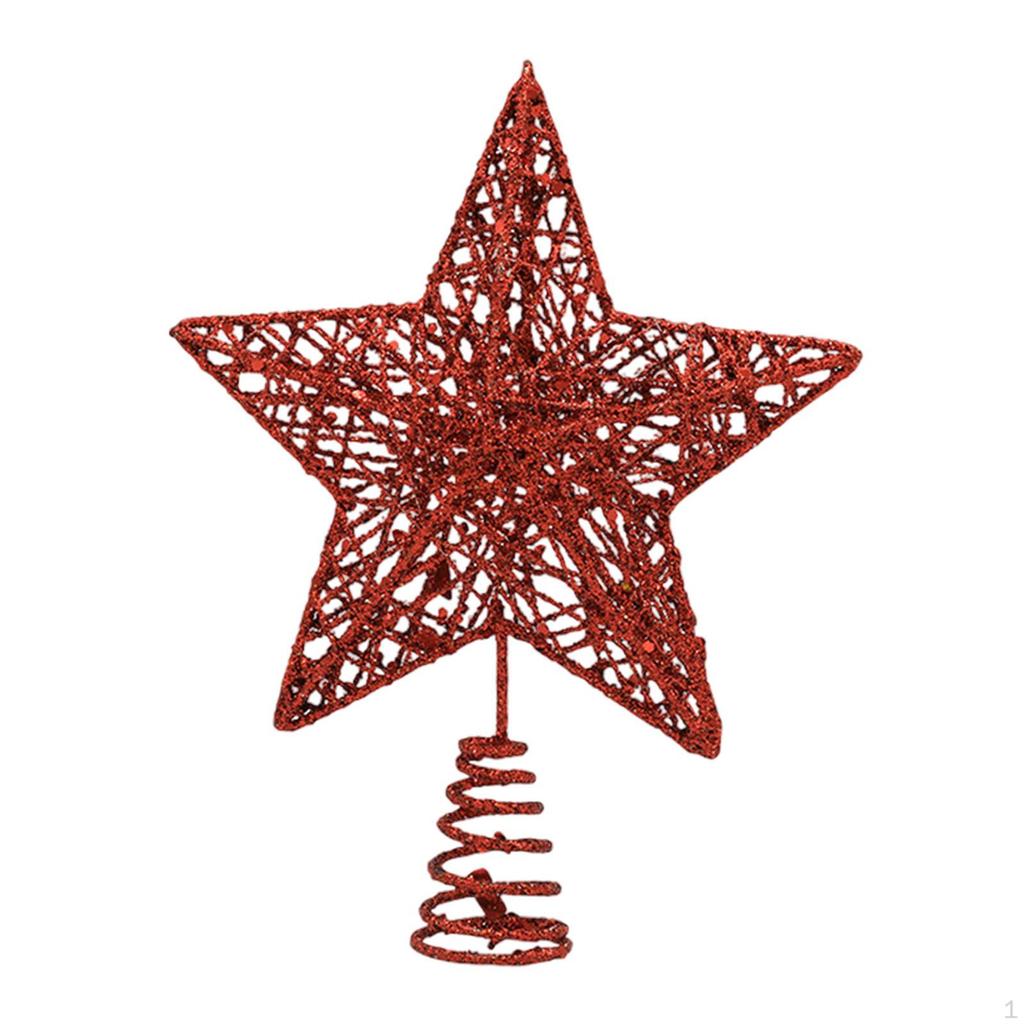 Christmas Tree Ornaments Xmas Home Decor Creative Treetop Glitter for Year Party Supply