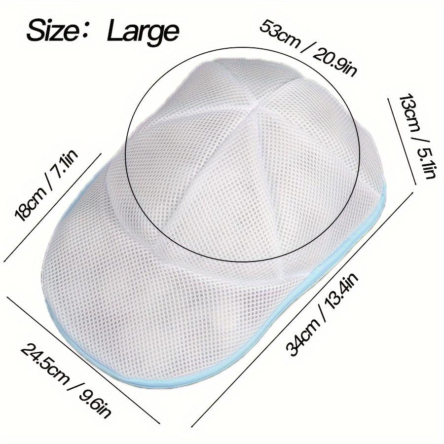 1pc Woven Polyester Oval Hat Washing Bag with Zipper Closure, Anti-Deformation and Anti-Winding Mesh Laundry Bag for Apparel Care, Laundry Bags
