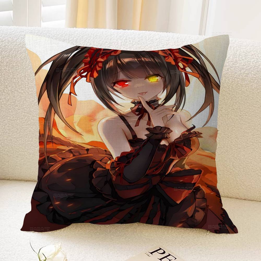 Tokisaki Kurumi Anime Pillow Gifts Home Office Furnishings Bedroom Sofa Car Cushion Cover case 45x45cm