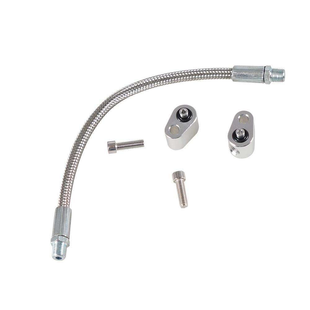 Coolant Crossover Steam Tube LS Engine 3-Bolt DBC DBW Gen 3 Throttle Body Bypass Steel Braided Hose Kit LSX LS1 LM7 551694H