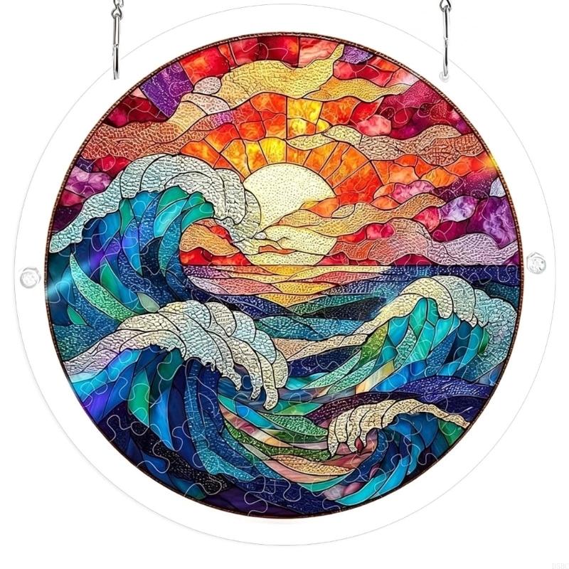 Buntglasfenster Hängendes Puzzle Sonnenfänger Heimdekorationen Acryl-Sonnenfänger