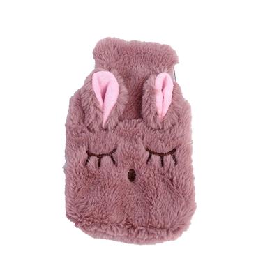 Hot Water Bottle Explosion Proof Prevent Scald Detachable Rabbit Pattern Plush Cover Hot Water Bag