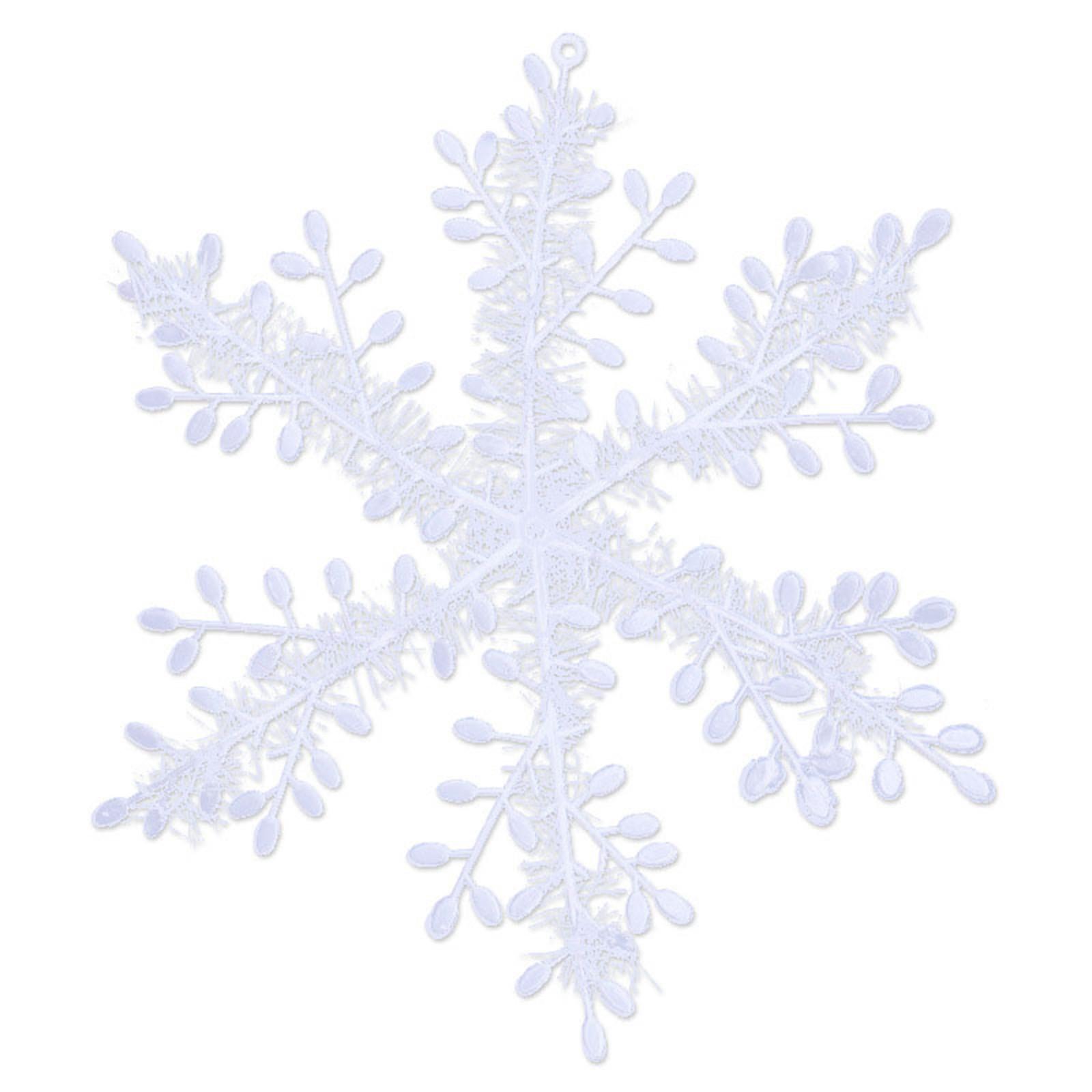 

6 шт. рождественские подвесные снежинки украшения зимние белые блестящие снежинки украшения для окна рождественской елки потолка One Size