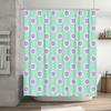 Vintage Polka Dot Shower Curtain Mint Green Purple Floral Design For Bathroom Decorations Size: 60''X72'' (152Cm X 183Cm)