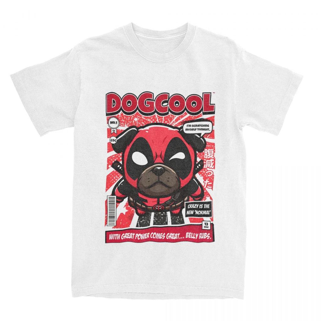 Dogpool Dogcool T-Shirt Stilvoll Bedruckt Vielseitig Amüsant Herren Damen Vintage Streetwear Kurzarm Baumwolle Harajuku Unisex Oberteile