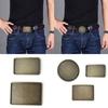 Hipsters Simple Metal Belt Buckle Western Blank Buckle for Ethnic Trendy Jeans DIY Accessories Replacement Metal