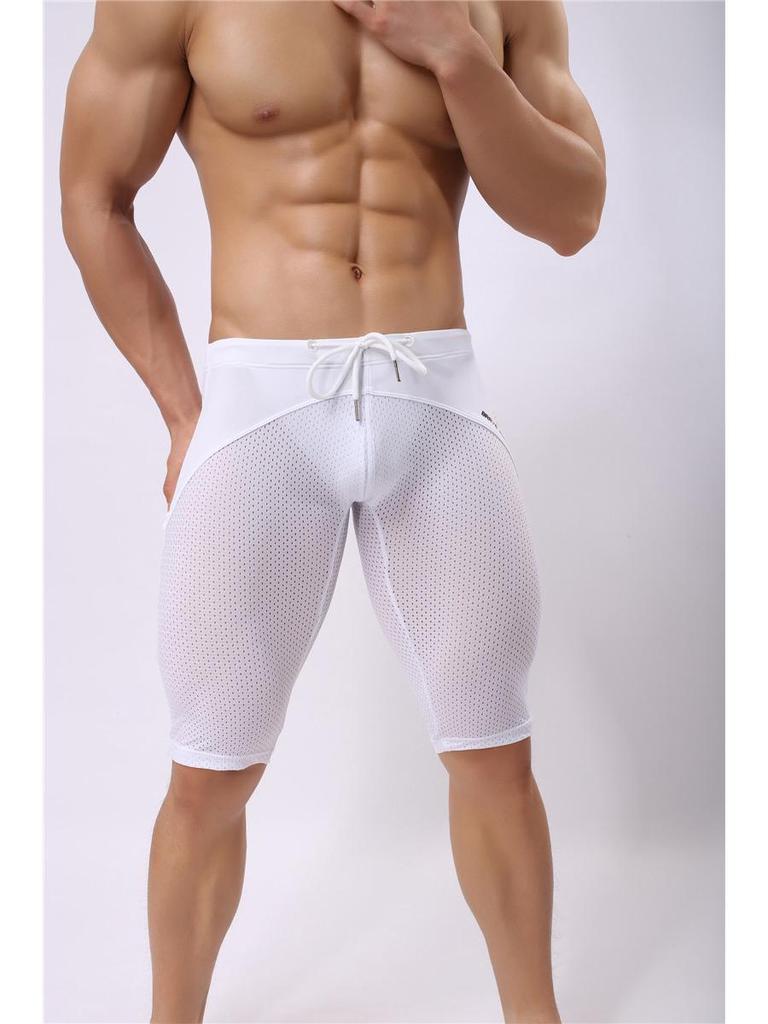 BRAVE PERSON Men's Mid-Length Sports Swim Trunks