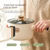 Antihaftbeschichtet, Elektrischer Topf, multifunktionales Essen für eine Person, Instant-Nudeltopf, Hot Pot mit geringem Stromverbrauch, mit Dampfgarer, Studentenwohnheim