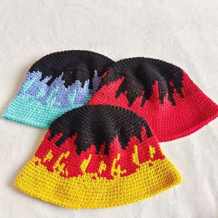 Knit Fisherman Hat Flame Hat Bucket Hat Pattern Crochet Bucket Hat Cloche Hat