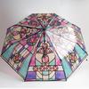 Colorful Transparent Automatic Folding Umbrella with Eight Ribs - High-End Feel and Portable Design