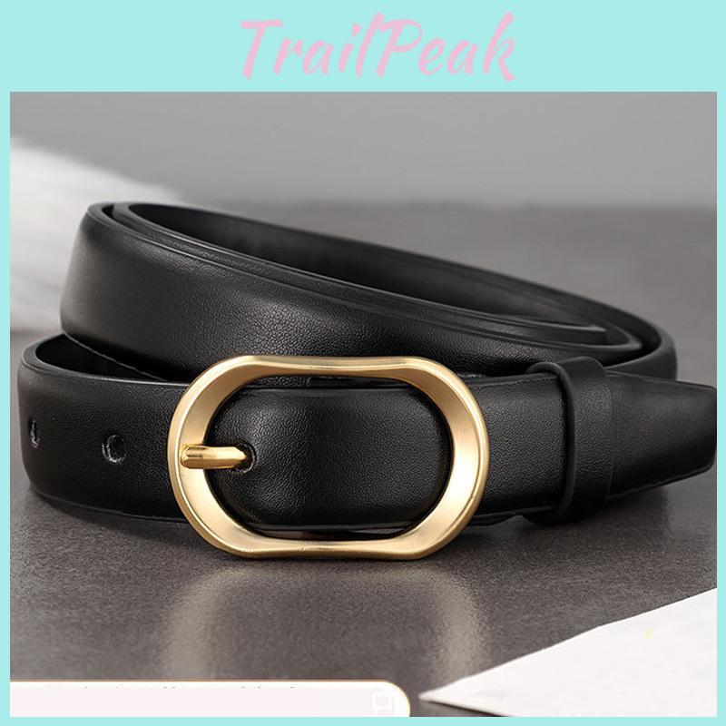 Fashion Minimalist Women Belt With Metal Pin Buckle For Business Leisure And