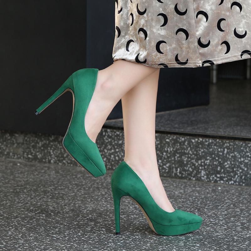 European And American Style Fashionable Simple Car Model Catwalk Banquet Etiquette Waterproof Platform Elegant High Heels Shoes