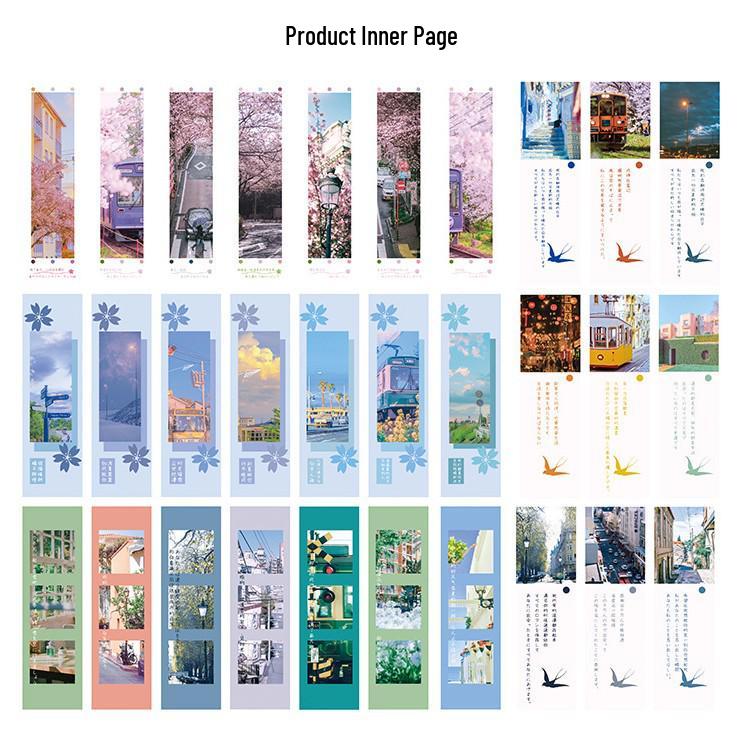Mu Ran Scenic Paper Bookmarks - Literary-Style Page Markers for Students