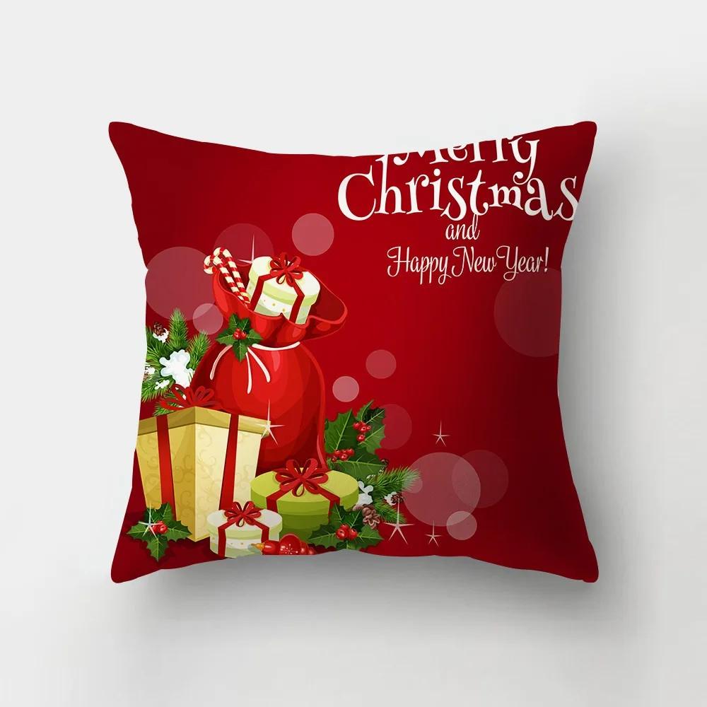 

Office Seat Cushion Cover Christmas Cover Luxury Home Decor Santa Claus Pattern Fashion Pillow 12x12Inch