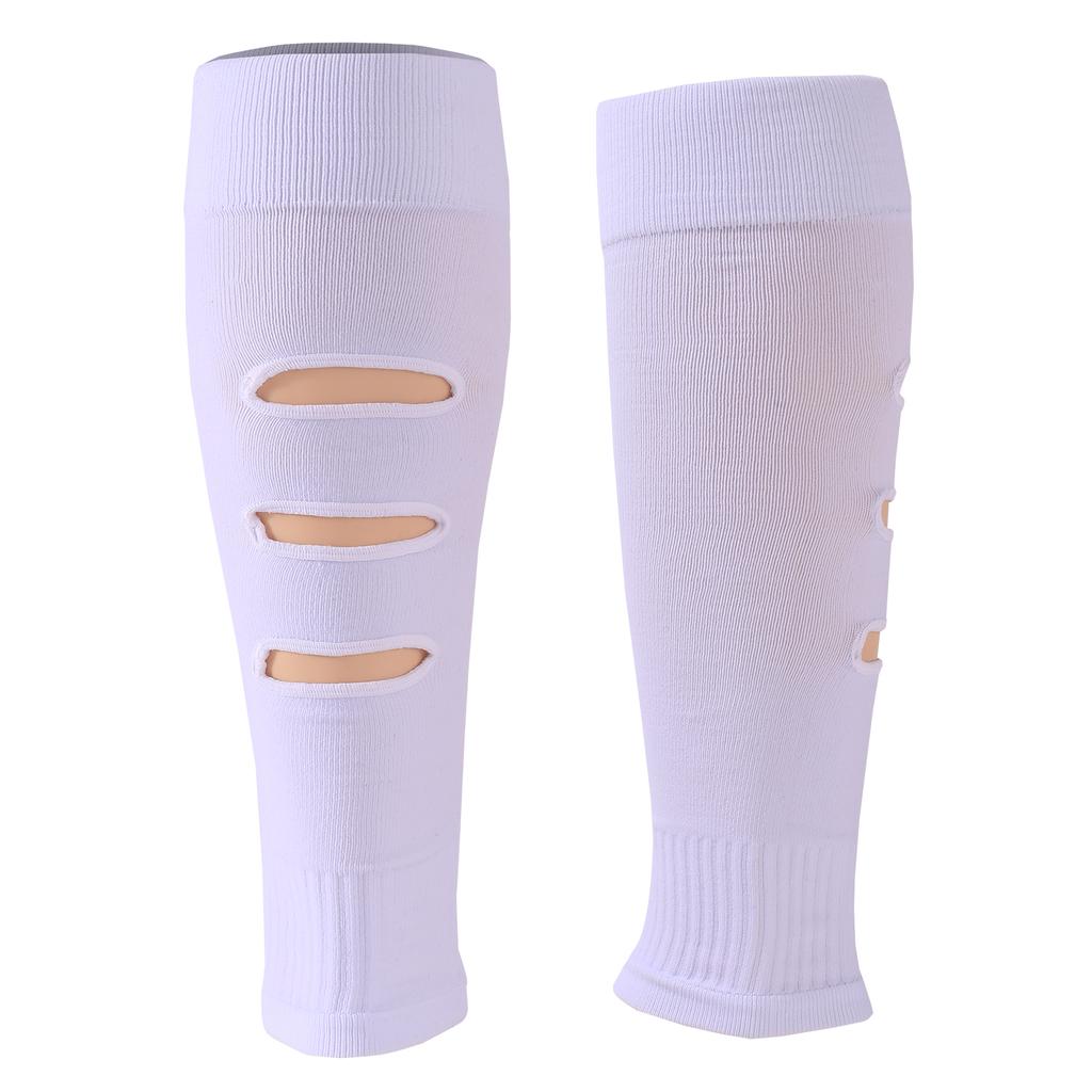 Customized Football Calf With Hole Compression Leg Warming Sports Leg Sleeves Socks Adult Men's Leggings
